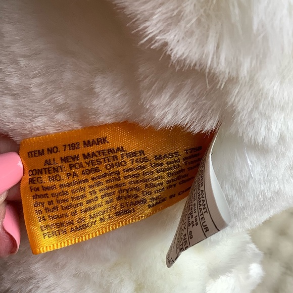 24K Polar Puff Plush White Bunny Rabbit Stuffed Animal Easter Toy - Picture 16 of 16